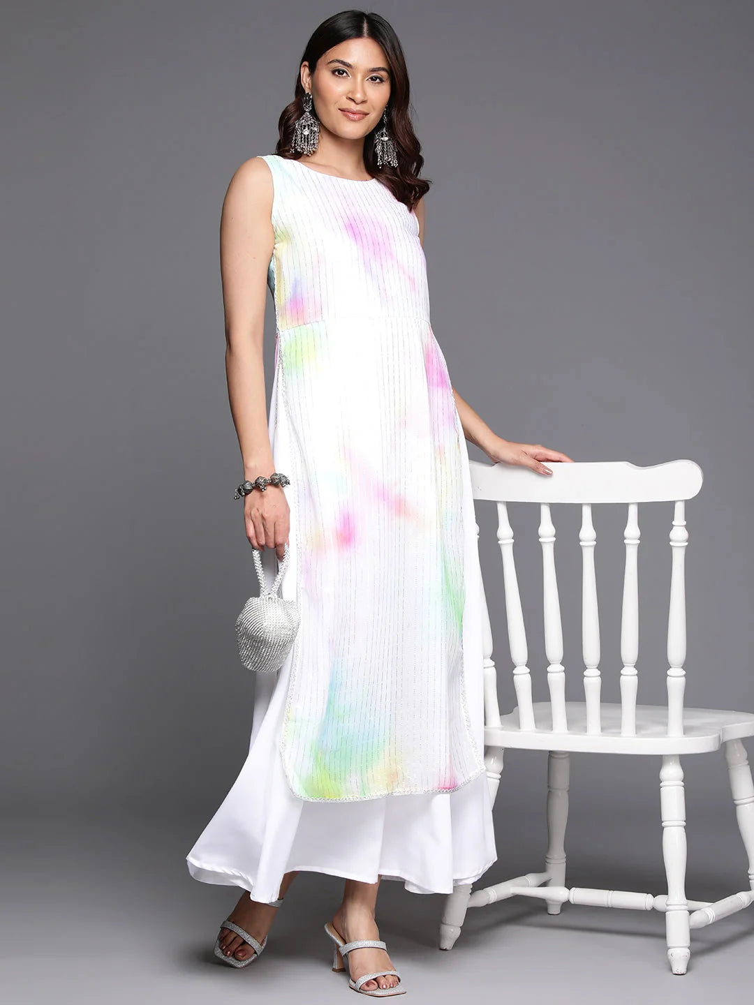 Tie-Dye Layered Dress | Indian Dresses Online