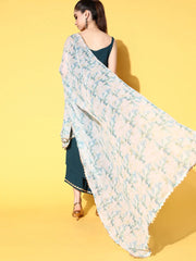 Green Gotta Patti Kurta with Palazzos & With Dupatta-AHKUDUPZ-COMBO-594