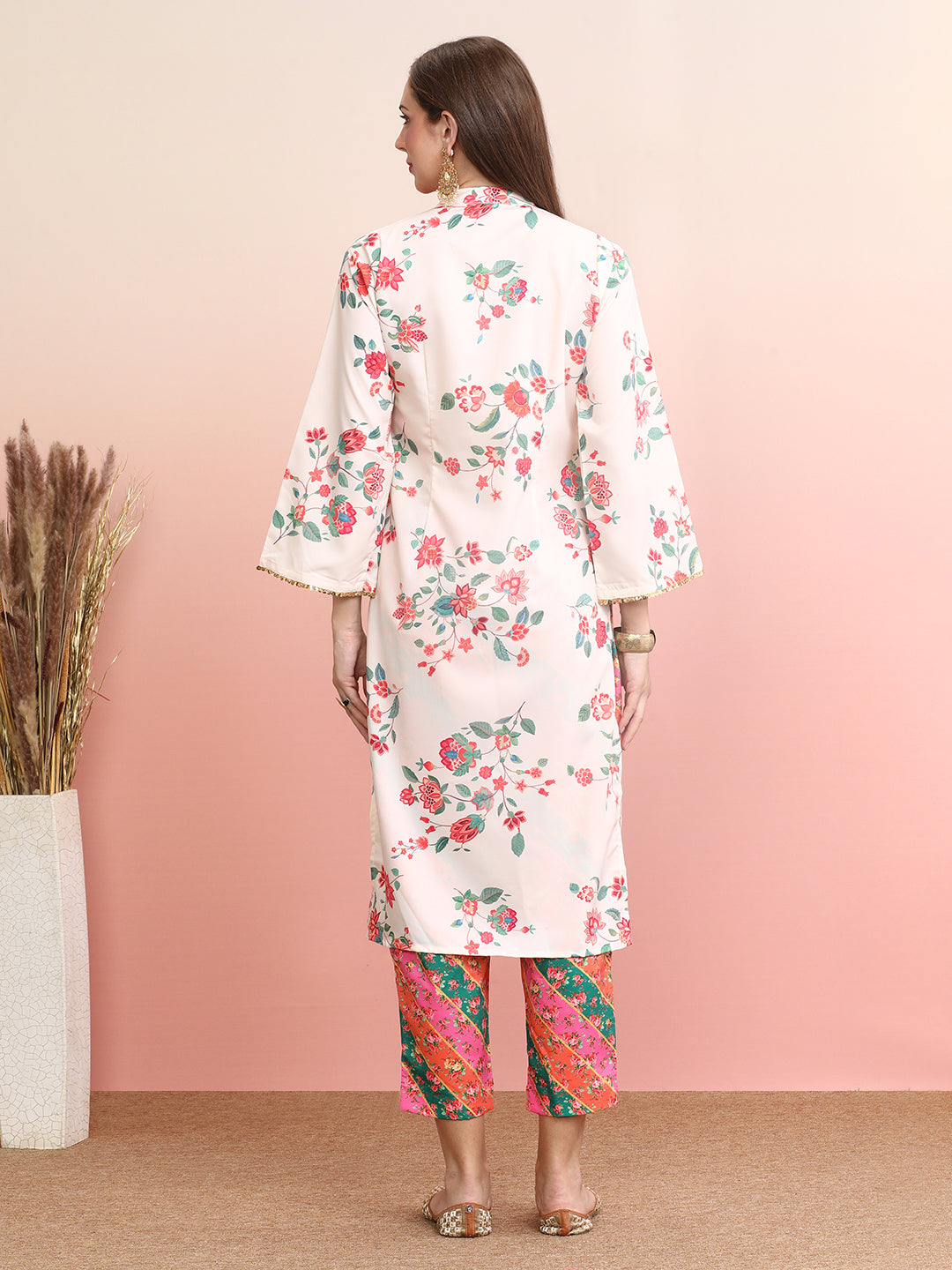 Floral Sequinned Kurta Set with Dupatta | Women's Indian Kurta