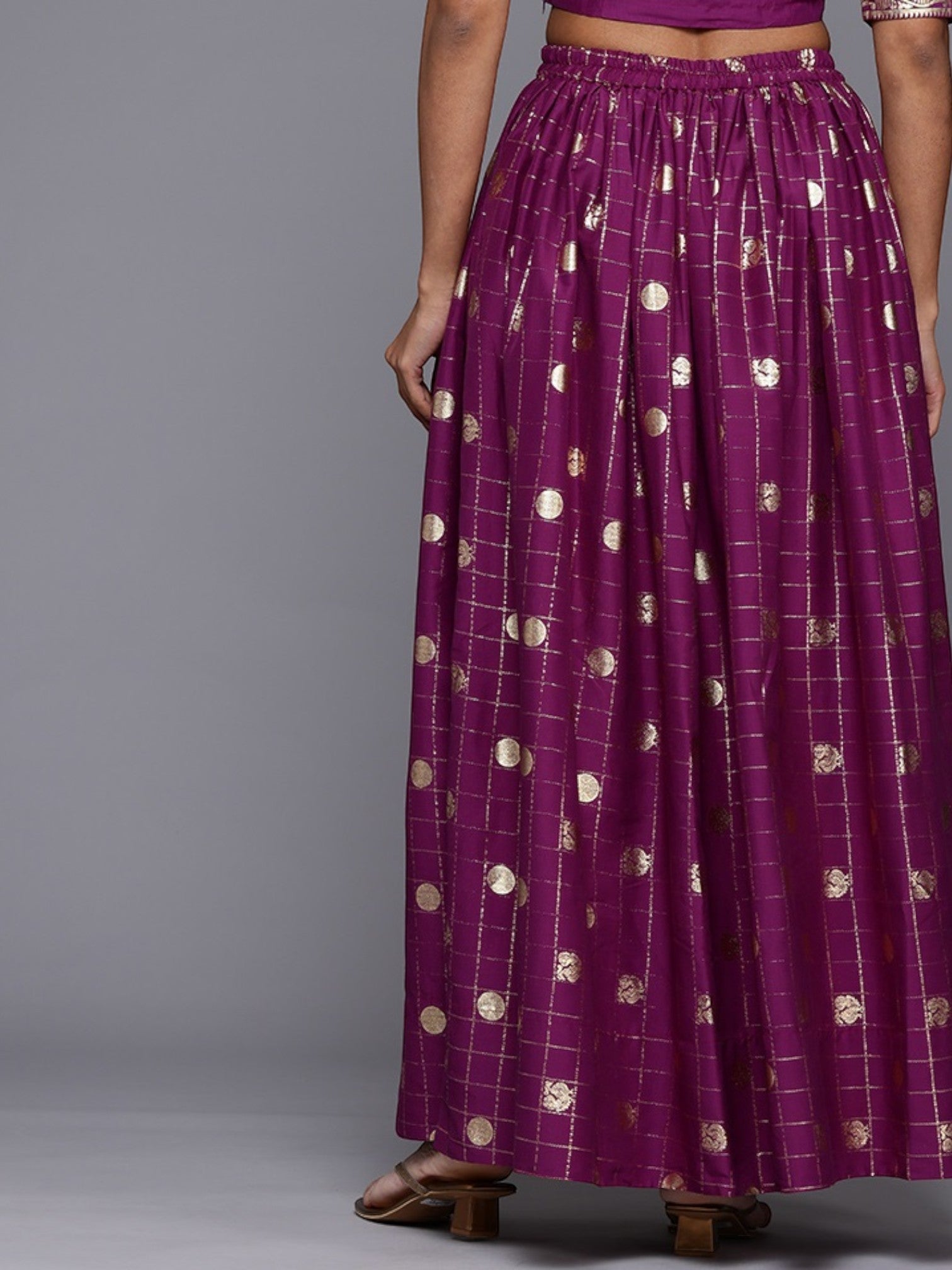 Checked Maxi Skirt - Women's Ethnic Wear & Long Ethnic Skirts