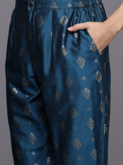 Women Printed Tunic with Trousers-AHTUPN-COMBO-846