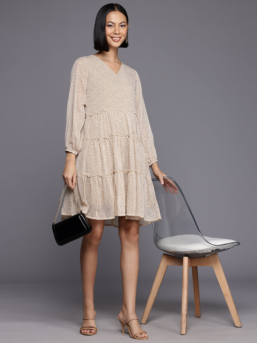 Polka Dot A-Line Dress - Western Outfits for Women | [Brand]