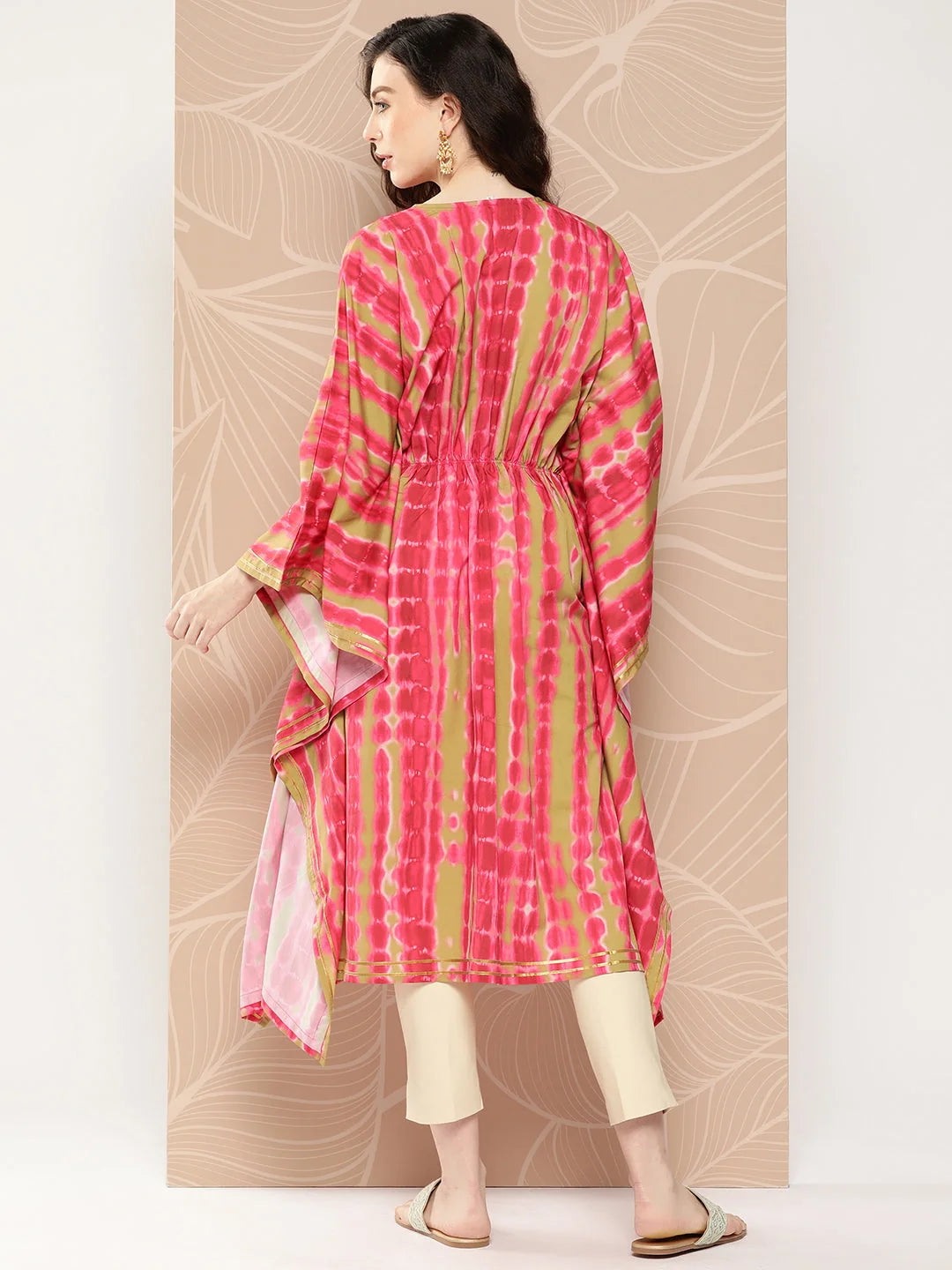 Pink Printed Kaftan Kurta - Stylish Women's Kaftan Dresses