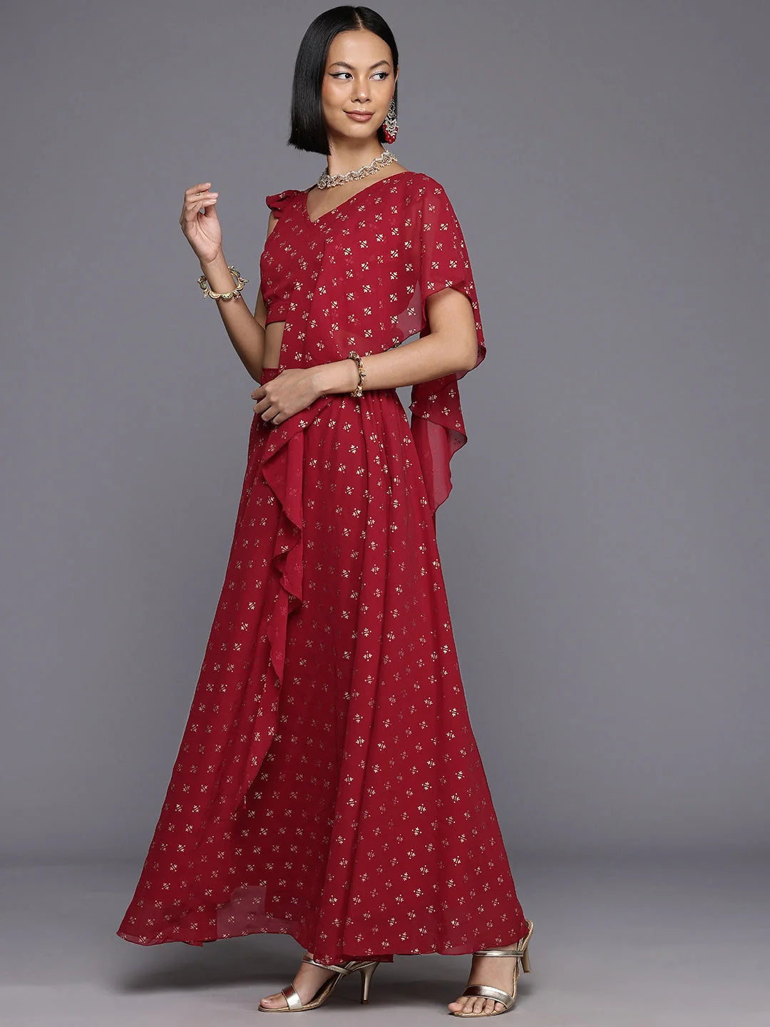 Foil Printed Lehenga Choli | Traditional Indian Lehenga for Women