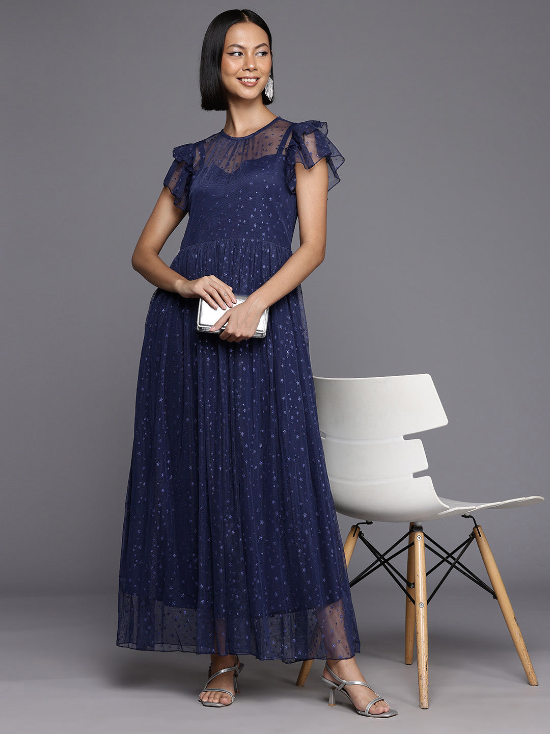 Star Embellished Maxi Dress - Indian Dresses Online