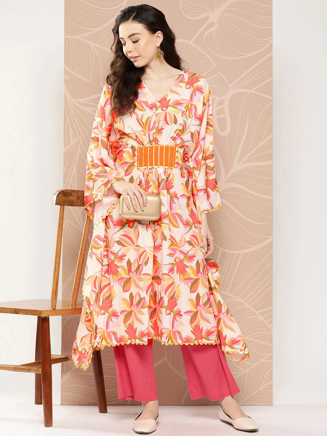 Floral Kaftan Kurta: Stylish Women's Kaftan Dresses