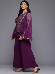 Printed Top With Palazzos-AHTUPZ-COMBO-790