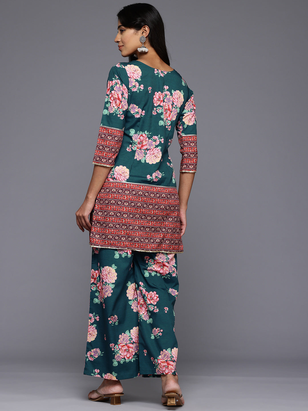 Floral Print Two Piece Sets: Tunic & Palazzo Co ord Sets