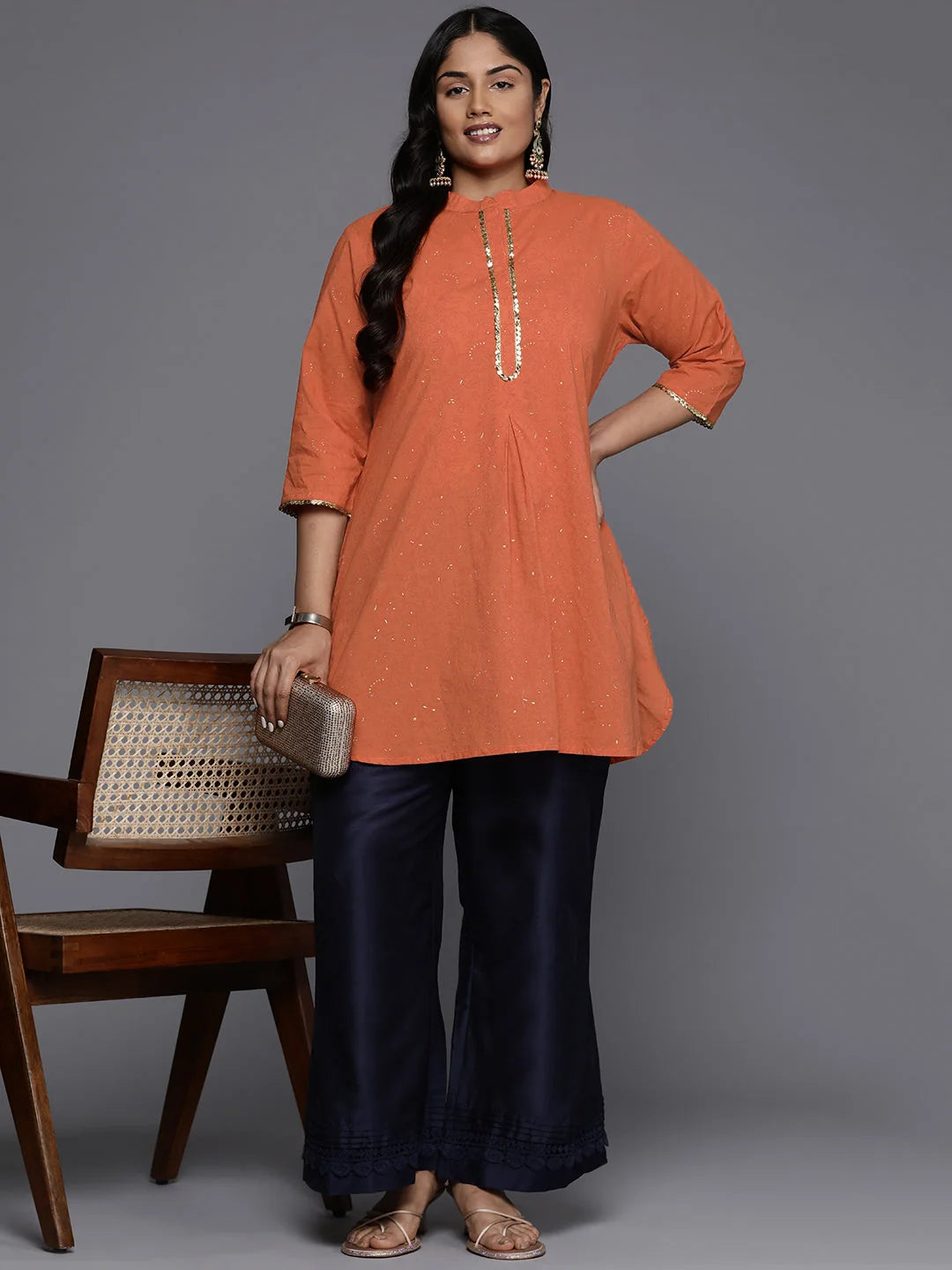 Cotton Printed Tunic Top: Indian Kurta for Women with Style