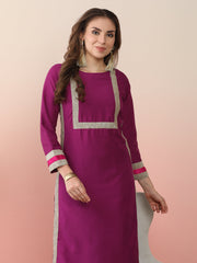 Round Neck Regular Sleeves Straight Kurta Set-AHKUPZ-COMBO-984