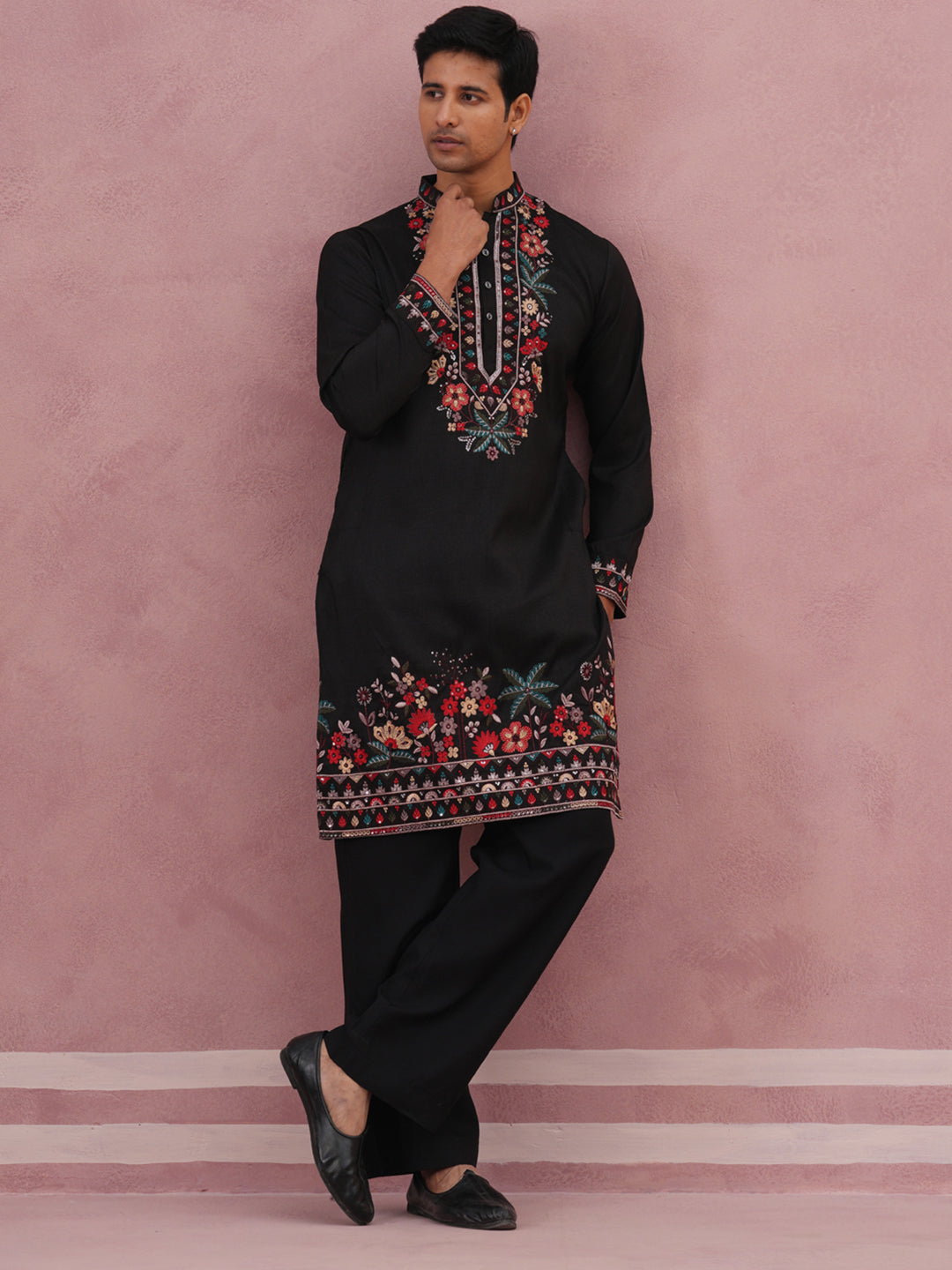 DesiQlo Men Pajamas - Black - JOPJ_011Black_S
