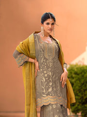 Karigari Readymade Viscose Shimmer Sharara Set