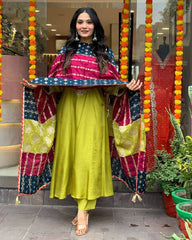 Viscose Kurta Set for Women - Green | MLWSHKS8900LMG