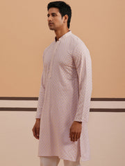 Viscose Rayon Traditional Embroidered Kurta (65KO 5330 Purple ) [FF] [1-1-9]