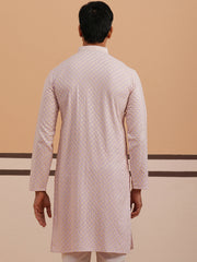 Viscose Rayon Traditional Embroidered Kurta (65KO 5330 Purple ) [FF] [1-1-9]