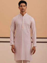 Viscose Rayon Traditional Embroidered Kurta (65KO 5330 Purple ) [FF] [1-1-9]