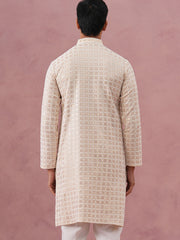 Men’s Rayon Sequin Embroidered Kurta (65KO 5332 Yellow ) [FF] [E-8-7]