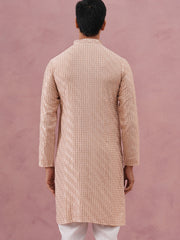 Rayon Embroidered Kurta for Men (65KO 5333 Beige ) [FF] [Q-18]