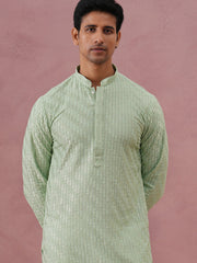 Rayon Embroidered Kurta for Men ( 65KO 5333 Pista ) [FF] [Q-18]