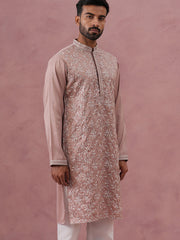 Heavy Floral Thread Work Kurta ( 65KO 5359 Peach ) [FF] [B-1-2]