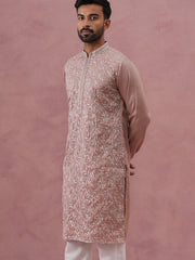Heavy Floral Thread Work Kurta ( 65KO 5359 Peach ) [FF] [B-1-2]