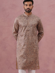 Men’s Thread Work & Printed Kurta (65KO 5390 Beige ) [FF] [A-1-4]