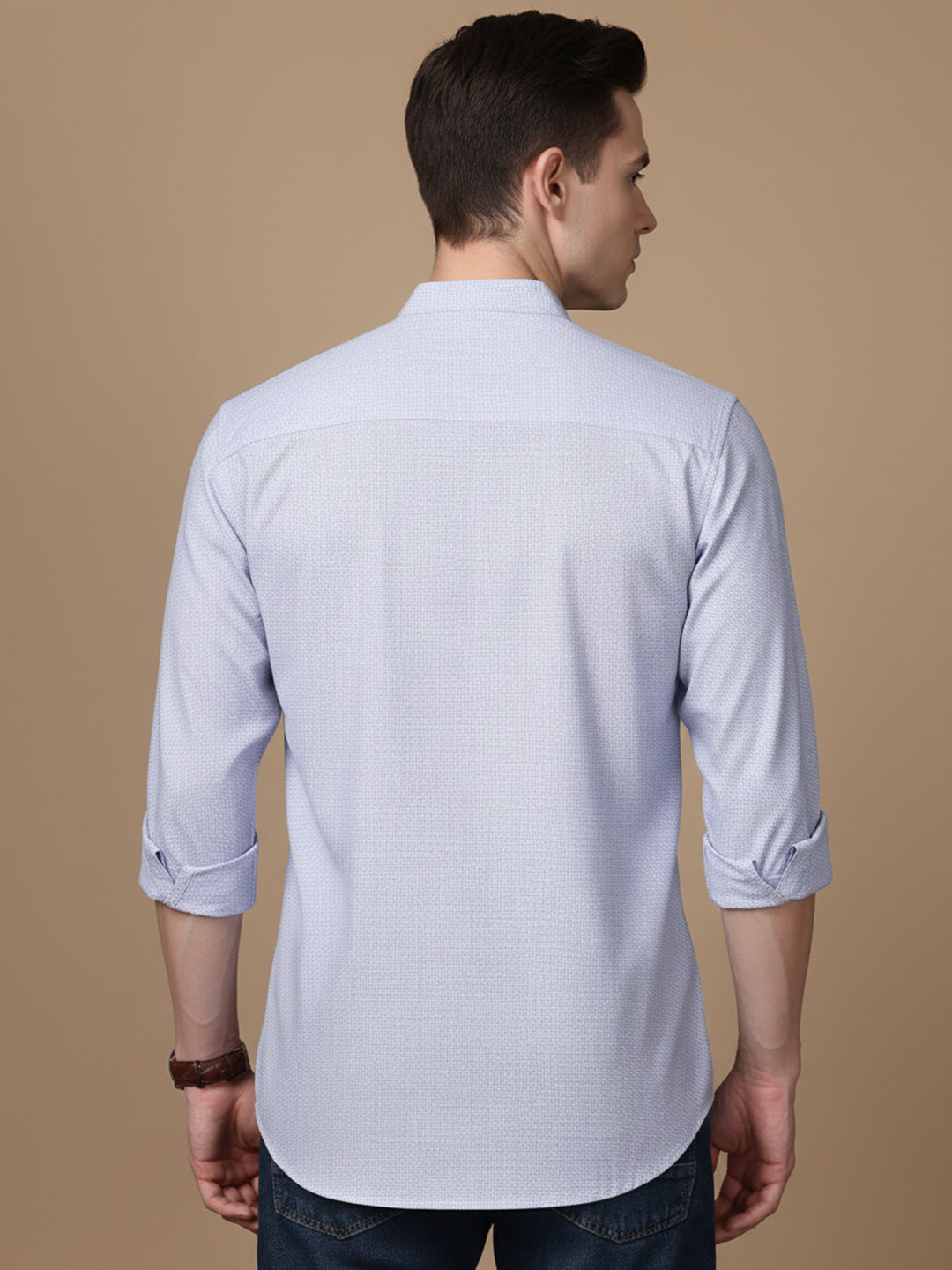 DesiQlo Men Checked Kurta Only - Blue