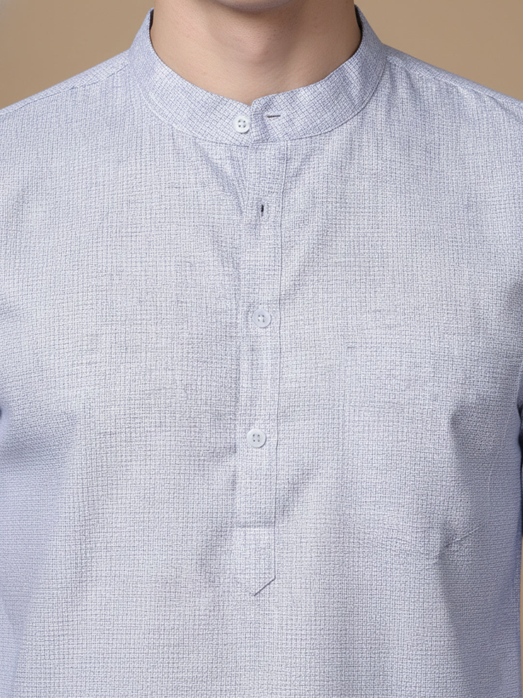 DesiQlo Men Checked Kurta Only - Blue