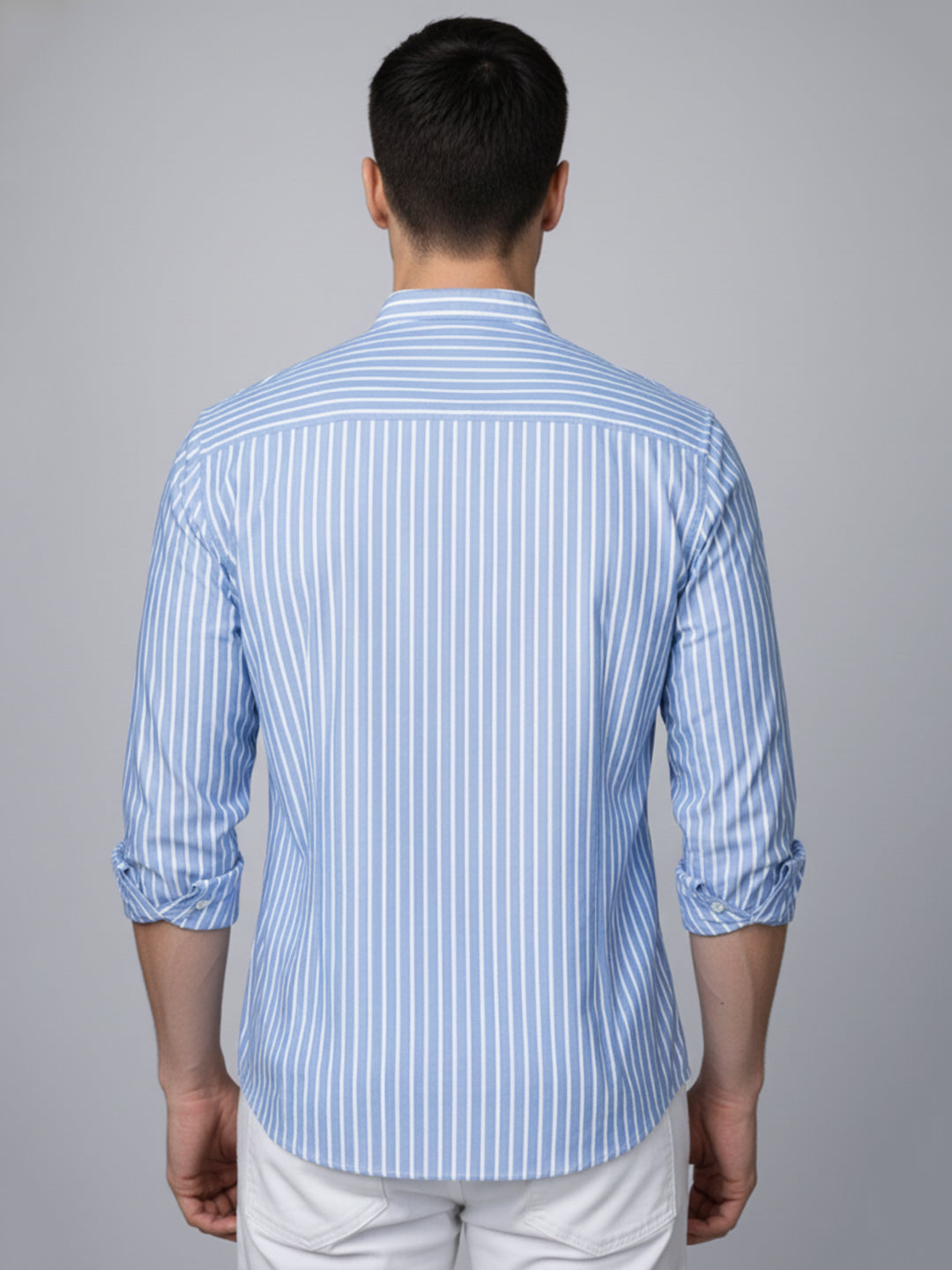 DesiQlo Men Striped Kurta Only - Blue - 65KO_5394Blue_S