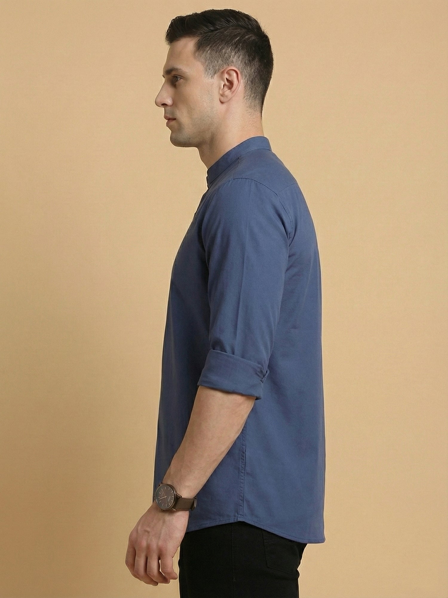 DesiQlo Men Solid Kurta Only - Blue - 65KO_5397Blue_S