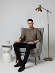 Brown Casual Solid Short Kurta (65KO 5397 Brown ) [FF] [P-7]