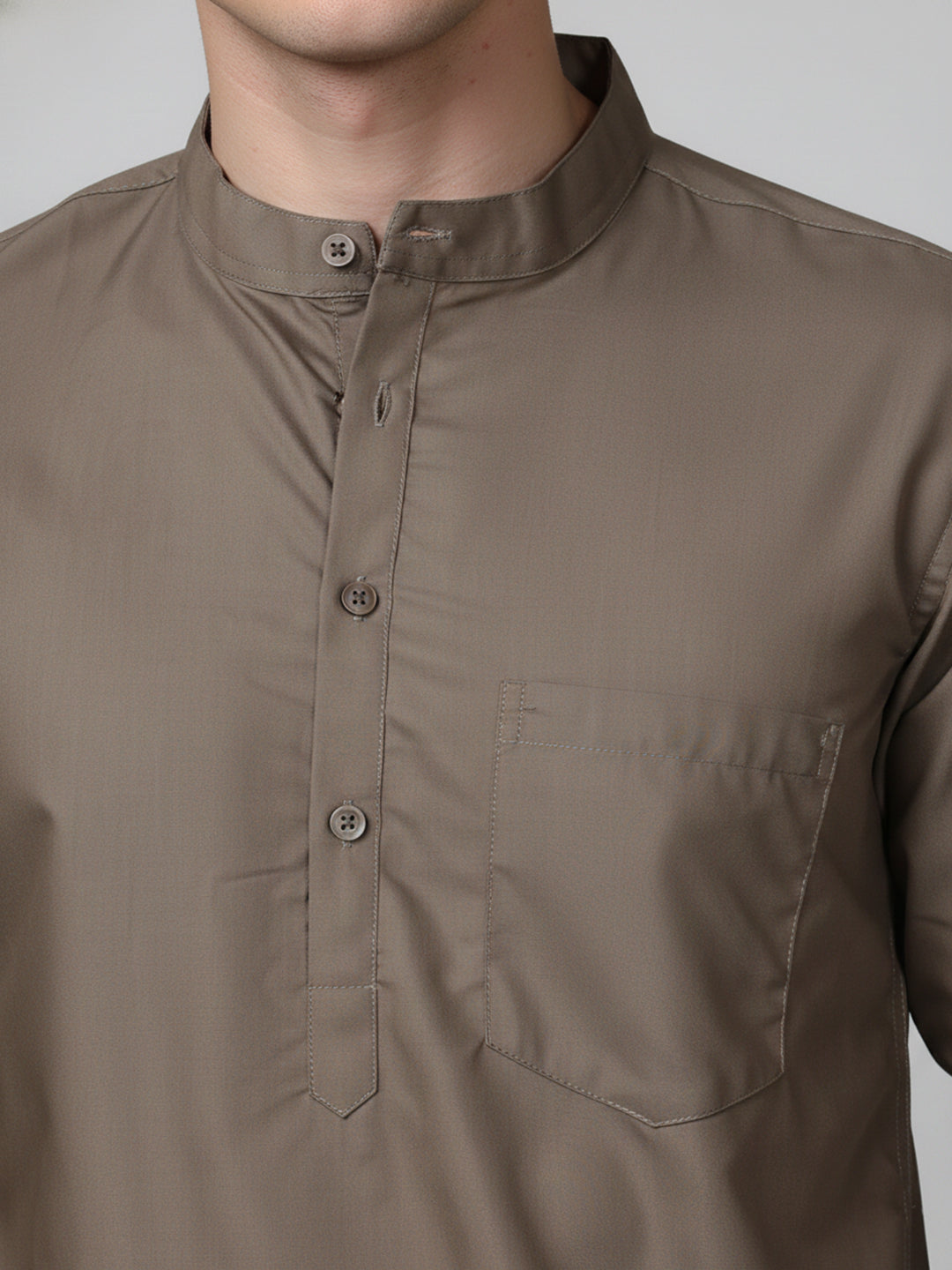 DesiQlo Men Solid Kurta Only - Brown - 65KO_5397Brown_S