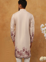Men’s Cotton Blend Printed Kurta (65KO 5404 Peach ) [FF] [B-1-2]