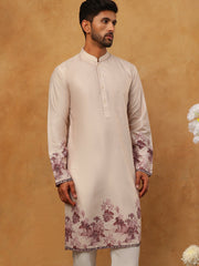 Men’s Cotton Blend Printed Kurta (65KO 5404 Peach ) [FF] [B-1-2]