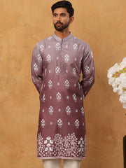 Printed Cotton Blend Kurta (65KO 5405 Brown ) [FF] [P-8-7]