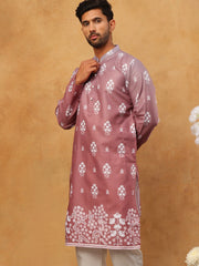 Printed Cotton Blend Kurta (65KO 5405 Pink ) [FF] [P-8-7]