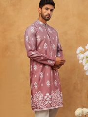 Printed Cotton Blend Kurta (65KO 5405 Pink ) [FF] [P-8-7]