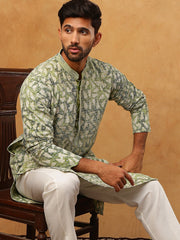 Printed & Embroidered Kurta (65KO 5406 Green ) [FF] [G-8]