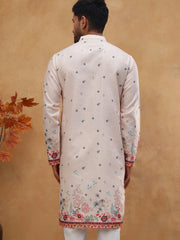 Cotton Blend Printed Straight Kurta (65KO 5419 Peach ) [FF] [O-14]