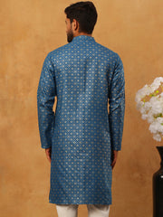 Festive Cotton Blend Printed Kurta (65KO 5421 Blue ) [FF] [P-11-10]