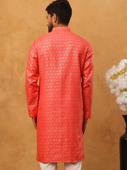 Festive Cotton Blend Printed Kurta (65KO 5421 Peach ) [FF] [P-11-10]