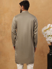 Luxury Silk Blend Thread Work Kurta (65KO 5432 Beige ) [FF] [B-9]