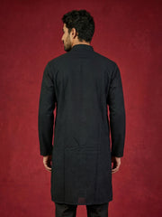 Embroidered Kurta for Men ( 65KO 5441Black S ) [FF] [O-6]
