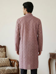 Classic Cotton Blend Foil Print Kurta ( 65KO 5464Magenta ) [FF] [A-1-4]