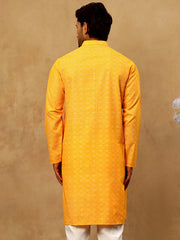Traditional Printed Kurta for Men ( 65KO 5470Orange )