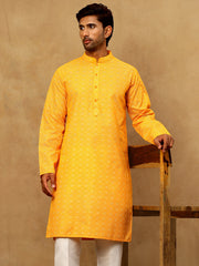 Traditional Printed Kurta for Men ( 65KO 5470Orange )