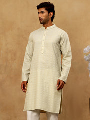 Traditional Printed Kurta for Men ( 65KO 5470Pista )