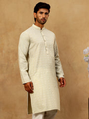 Traditional Printed Kurta for Men ( 65KO 5470Pista )