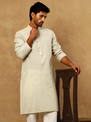 Traditional Printed Kurta for Men ( 65KO 5470Pista )