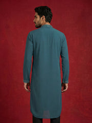 Men Japanese Imported Embroidered Kurta ( 65KO 5474Blue S ) [FF] [I-1] [FF] [M-5]
